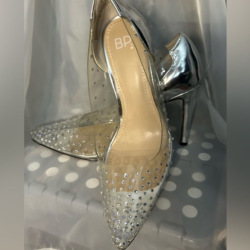 Clear Rhinestone Heel